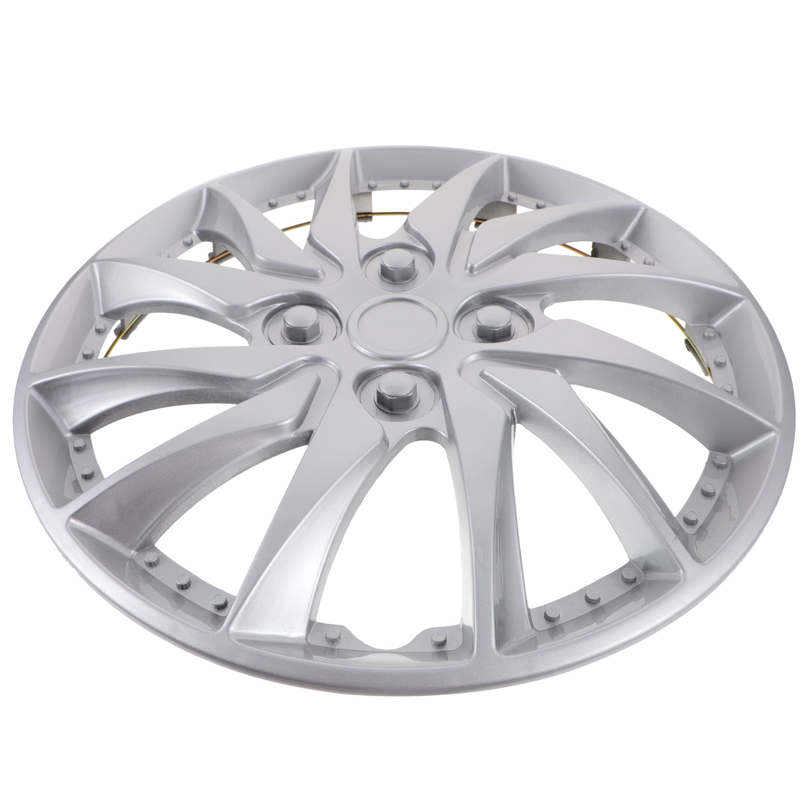 Black Universal Hubcap Wheel Covers Auto Tire Rim Covers Replacement Car Vehicle Wheel Rim Skin Cover 14 Inch