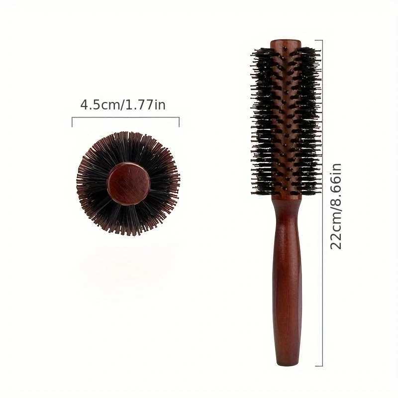 No.3 straight diagonal hair comb natural pig mane curly hair brush round bucket hair dryer DIY styling tool for curly hair W241112