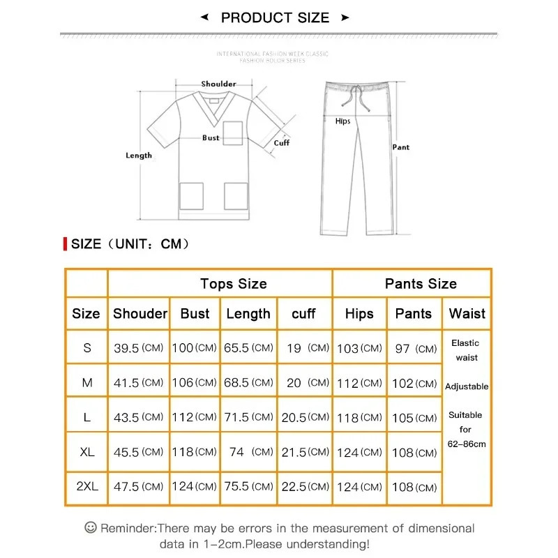 High-quality Thickened Slim Operating Room Uniform Set Short-sleeved Nurse Nursing Accessories Gown XS-XXL 241014