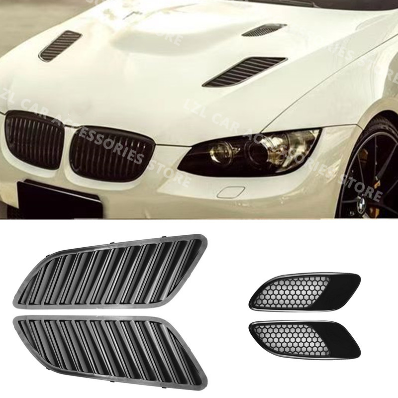 Engine Hood Louvers Scoop Bonnet Vent For E90 E91 E92 E93 F30 F80 E46 M3 Air Intake Cover Black/Carbon