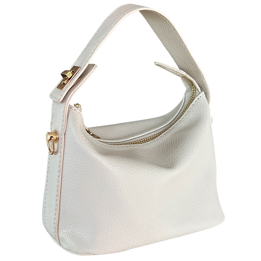 Vegan Leather Crossbody Bags Women Leather Mini Bag Lightweight PU Zipper Closure Chic Style Underarm Bag All-Match Shoulder Bag
