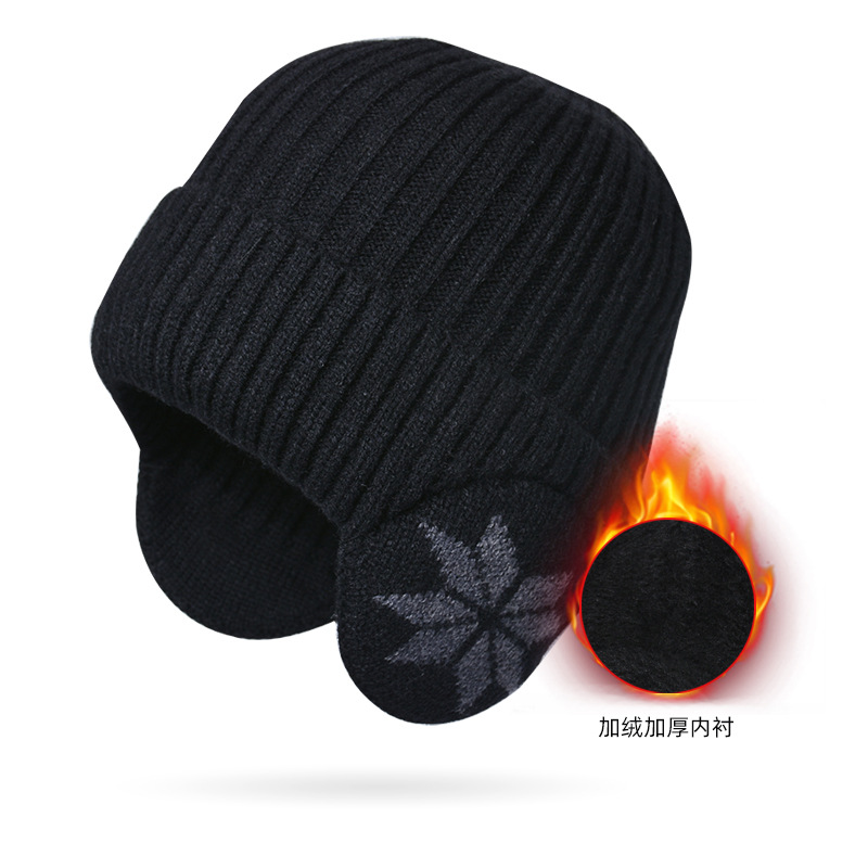 Cool Women Men Earmuff Beanies Warm Knitted Hat Female Male Winter Plush Thickened Korean Outdoor Cycling Earflaps Bonnets Hats