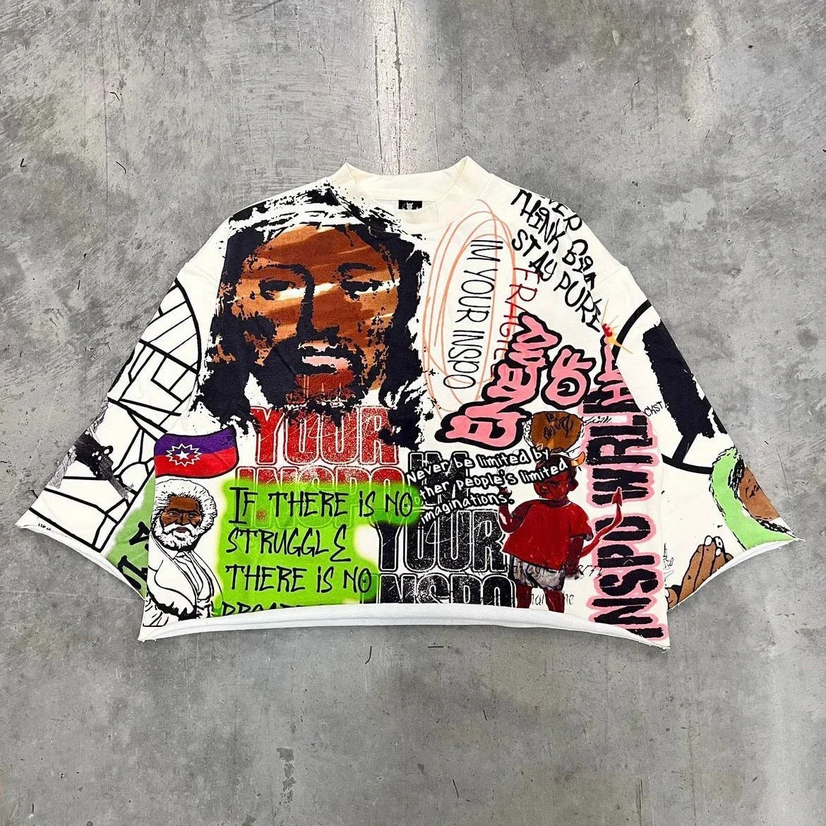 Oversized round neck cotton short sleeved shirt Y2k streetwear T-shirt retro hip-hop graphic printed T-shirt mens and womens rock 241112