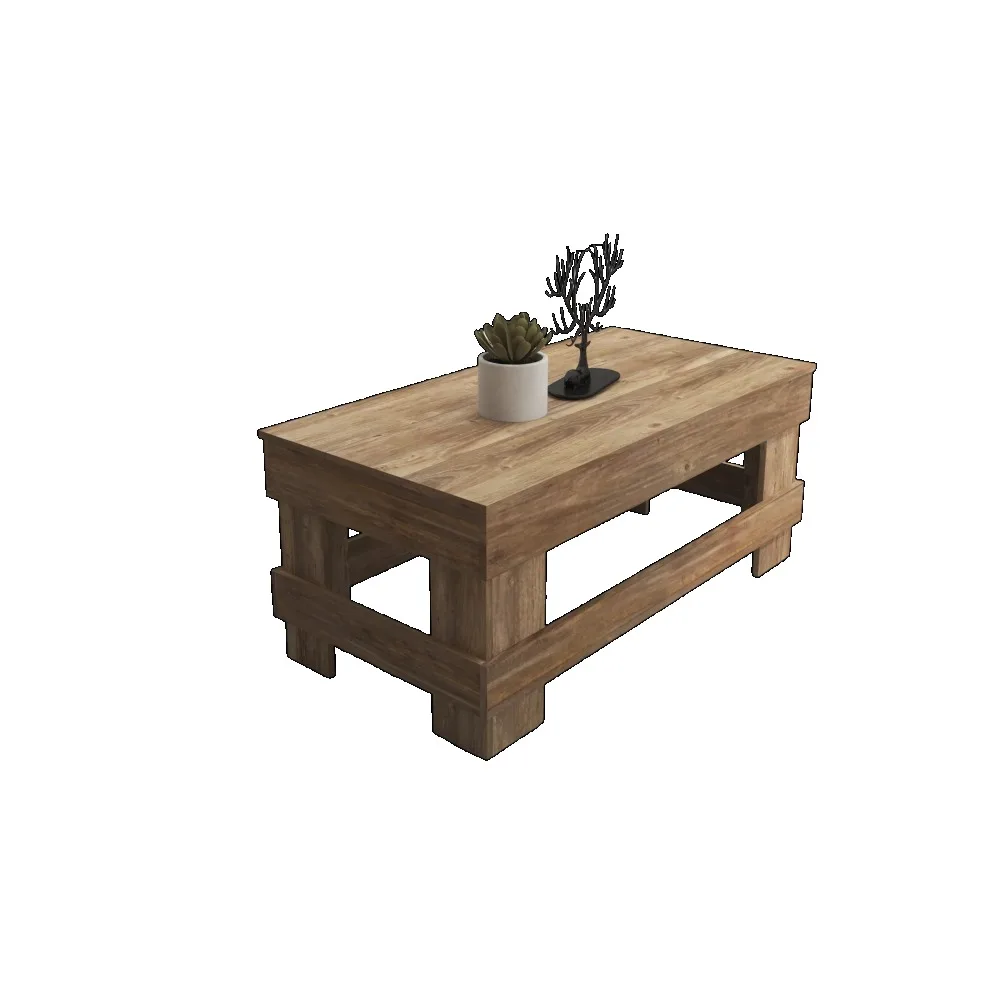 Woven Paths Reclaimed Wood Coffee Table, Natural