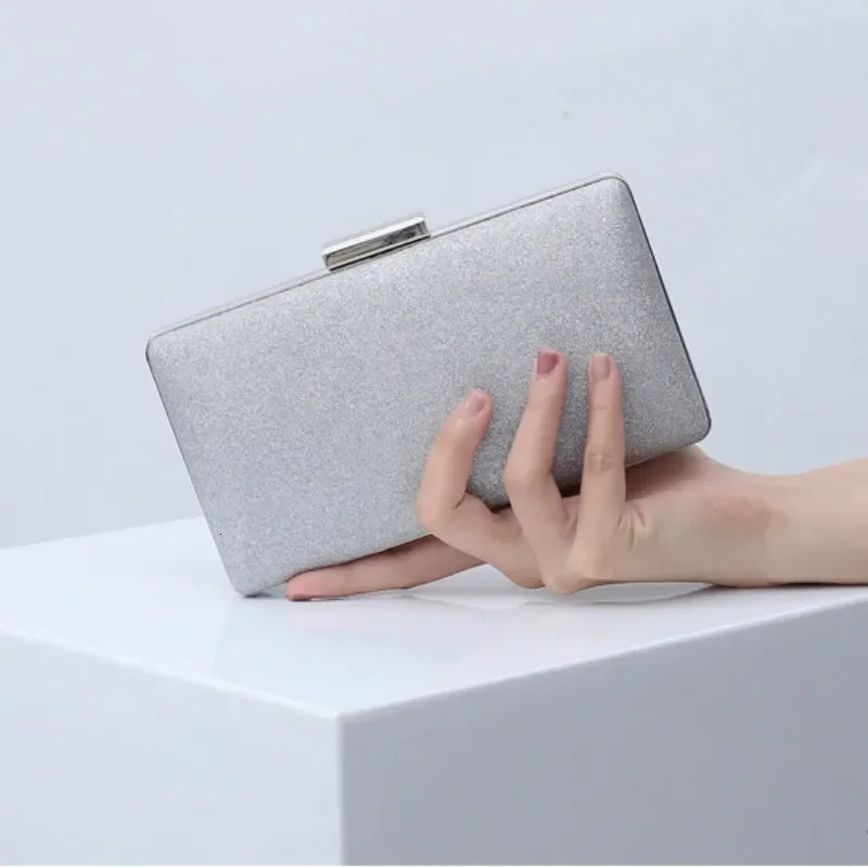 Women Evening Clutch Bag Sequin Female Crystal Day Wedding Purse Party Banquet BlackGold Silver 241112