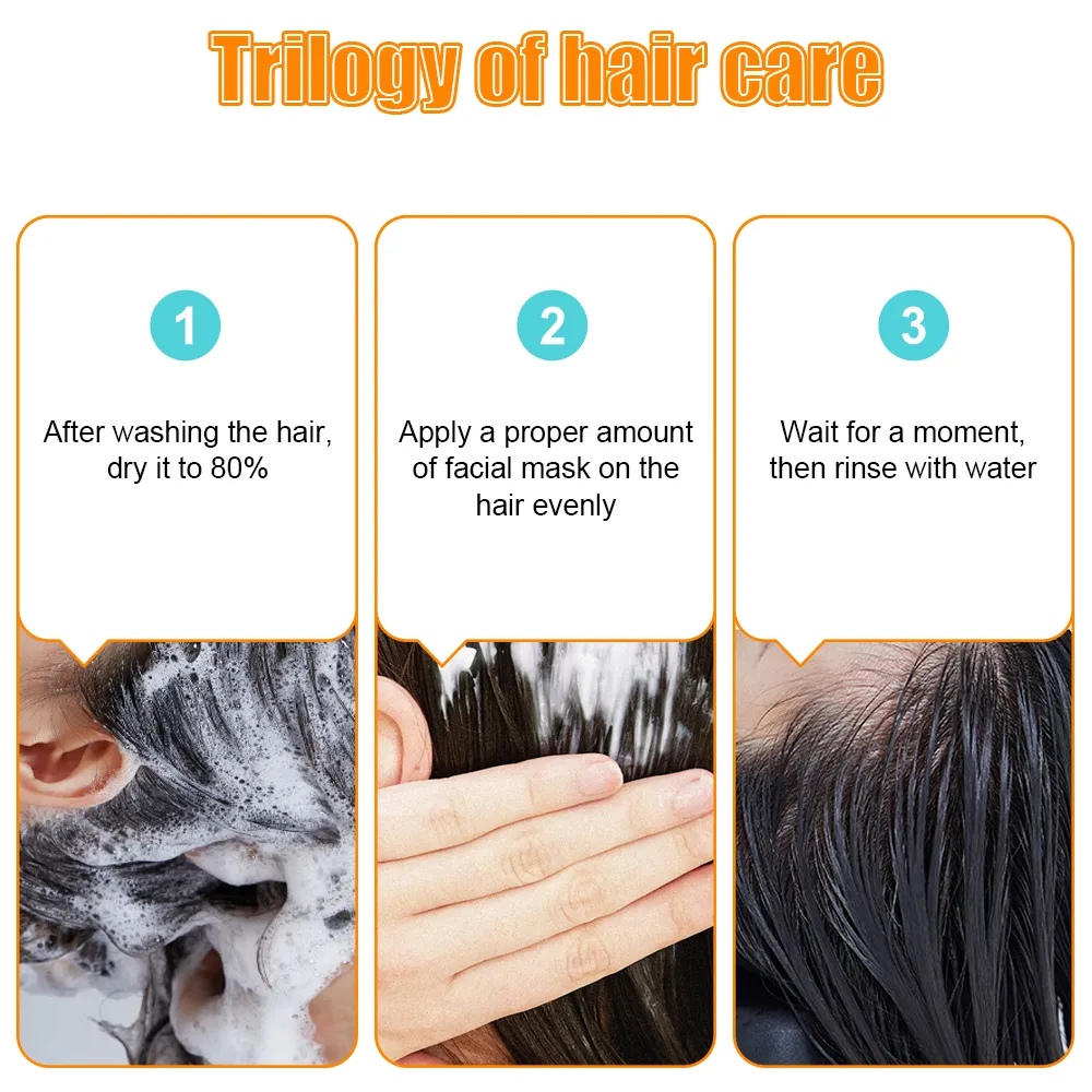 5 Seconds Fast Repairing Damaged Frizzy Hairs Magical Keratin Hair Mask Soft Smooth Shiny For Permanent Straightening Hair Care