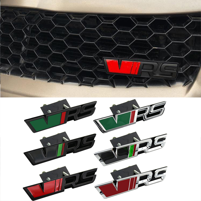 Metal VRS Car Emblem Front Hood Grille Badge for Skoda KodiaqGT Karoq KamiqGT Kamiq Combi Decoration