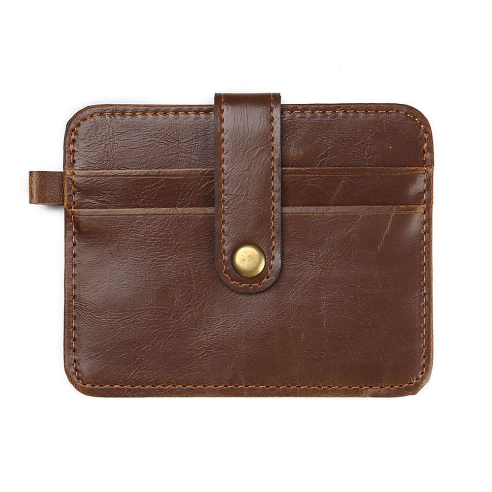 Package Card 100% Real Leather Vintage Style Men Male Women Hasp Crazy Purse Mini Wallets Small Leather