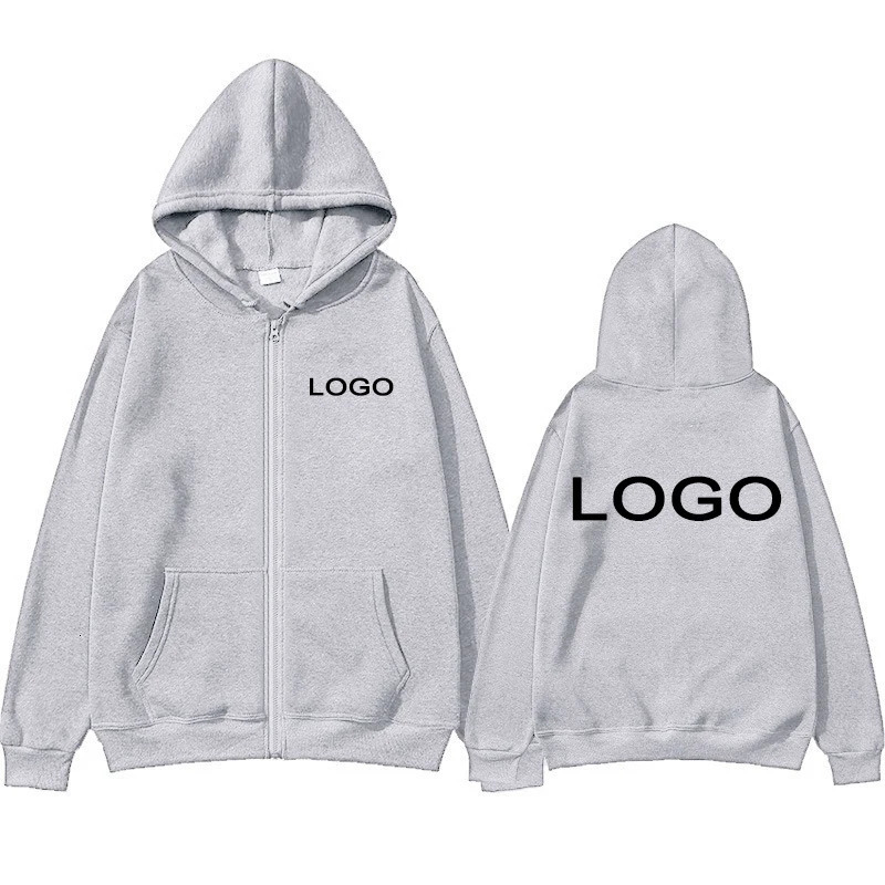 Customized Printed Men Women Zipper Up Hoodie Loose Casual Clothing Fashion Long Sleeve Hooded Pullover Personality Sweatshirts 241111