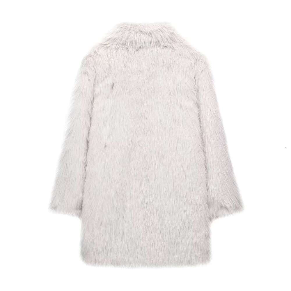 shanshi fur coat women Women's clothing autumn and winter new item lapel faux fur effect warm coat jacket