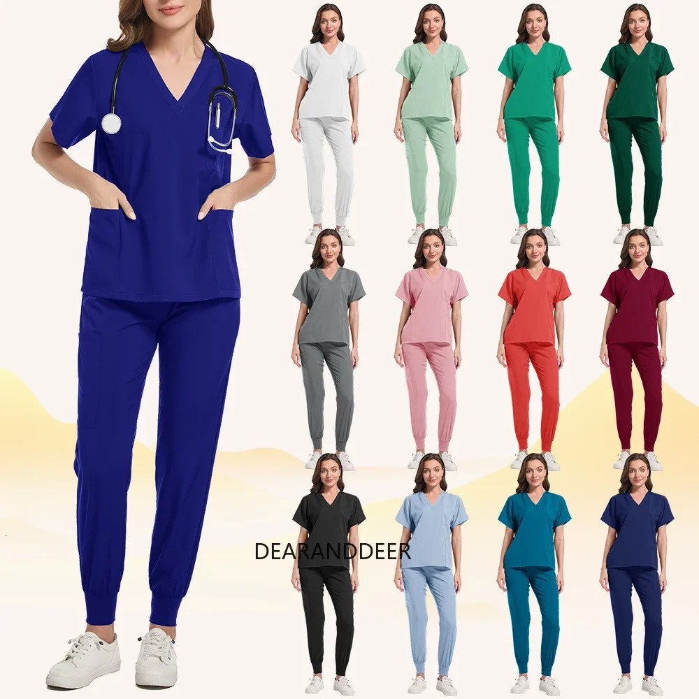 Doctors clinical uniform for women dental clinic jogger pants gown pet hospital set spa workwear nurse accessories 241112