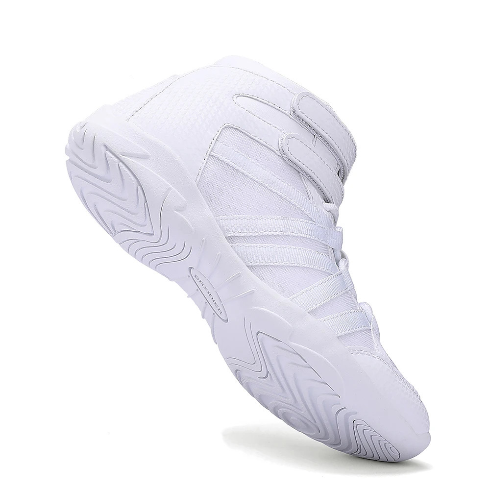 BAXINIER Girls White High Top Cheerleading Shoes Lightweight Youth Cheerleading Competition Sports Shoes Childrens Training Dance Tennis Shoes 241111