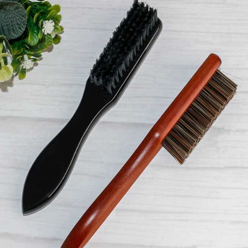 PC cleaning brush hairdressing brush beard brush wooden handle anti-static barber hair comb mens shaving tool W241112
