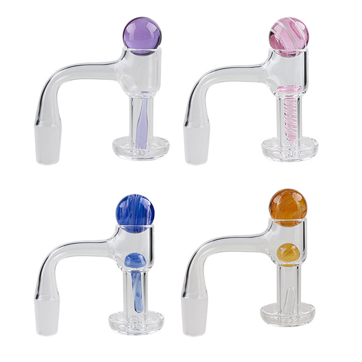 Full Weld Terp Slurpers 20mm OD Quartz Banger Nails With Dichro Glass Ball Pill Set 10mm 14mm