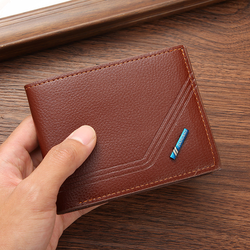 Minimalist Soft PU Wallet For Men Vintage Foldable Money Change Pouch Credit Card Holders Slim Short Wallet