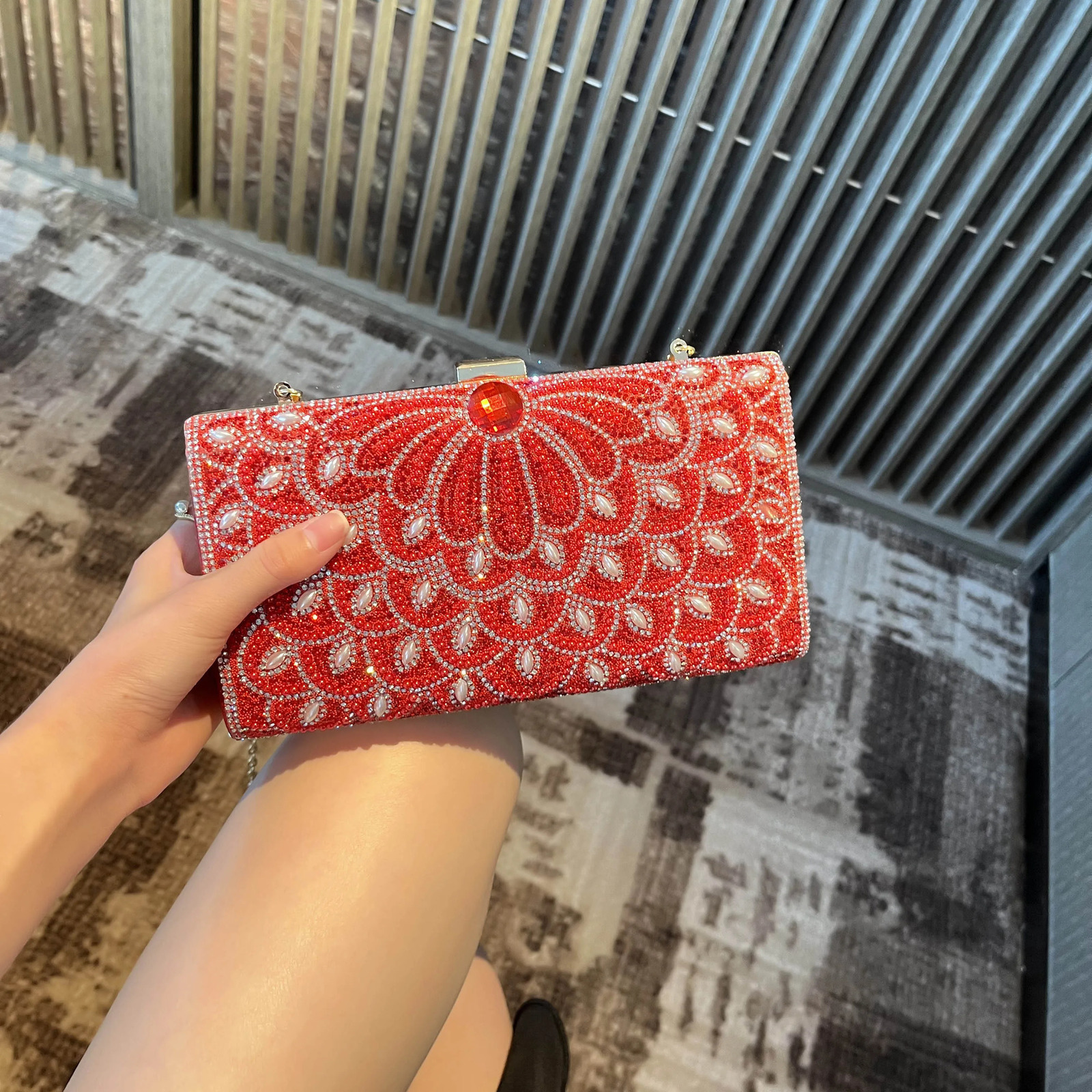 Wedding Evening Purse Diamond Hand Bag Women Crystal Party Bridal Clutch Rhinestone Dinner Handbag For Women 241112