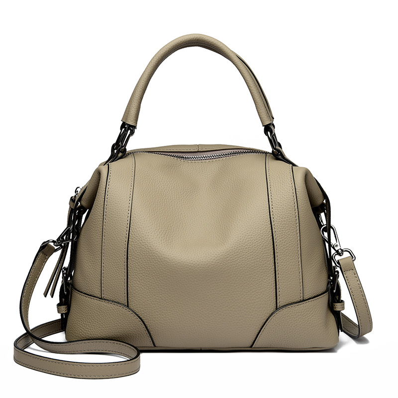 2023 Solid Cow Leather Female Handbags High Quality Soft Genuine Leather Large Capacity Shoulder Crossbody Bags for Women 405ac