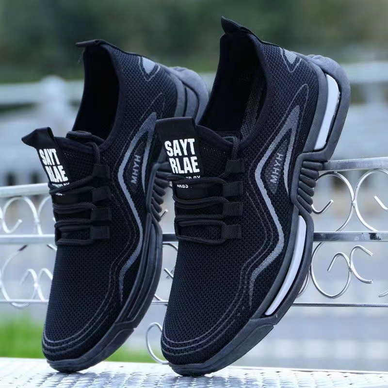 2024Summer Soft Bottom Casual Shoes Hundred Trendy Breathable Mesh Sports Running Shoes Men's single Shoes Mens Tennis