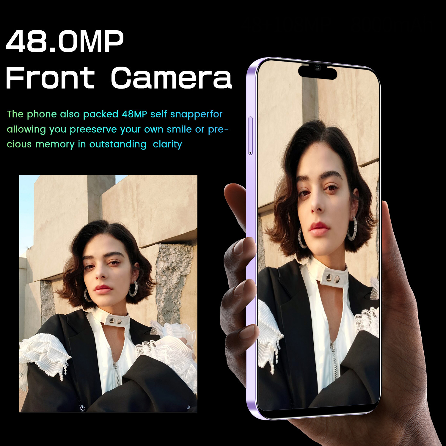 i14 Pro Max Cellphones 6.8-inch HD Screen 12 Phone Qualcomm 888 CPU,16GB+1TB Android Phone,48MP+108MP Camera Pixels 8000mAh Battery 5G Dual SIM Card