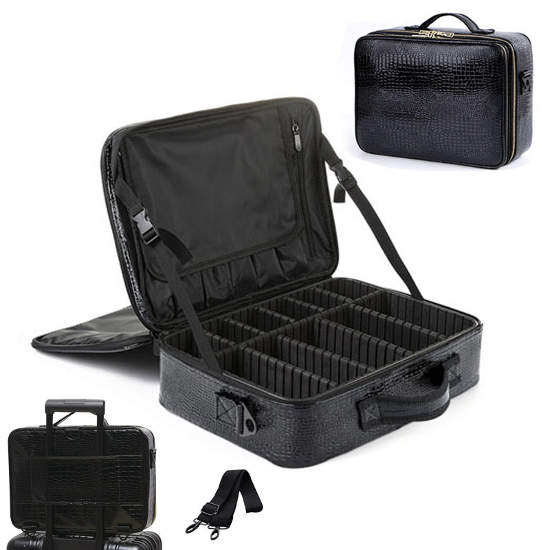 Makeup Brush Case Make Up Bags Vanity Maleta Maquille Full Professional Makeup Suitcase Women Cosmetics Nail Tool Storage Box cebfd