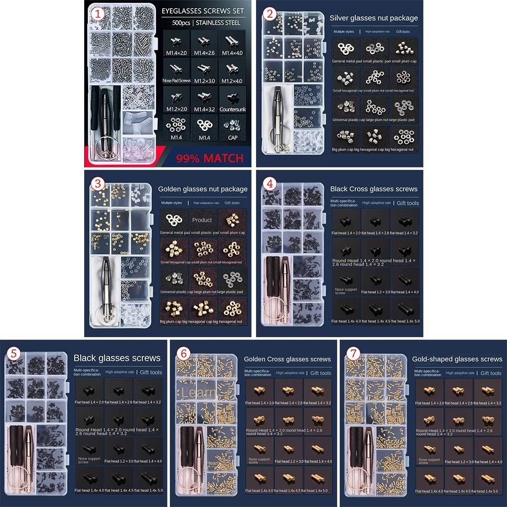 Eyeglasses Repairing Set Repair Kit Tools Practical Screwdriver Screws Sets Durable Glasses Sunglasses Watch Repair Tool Kit