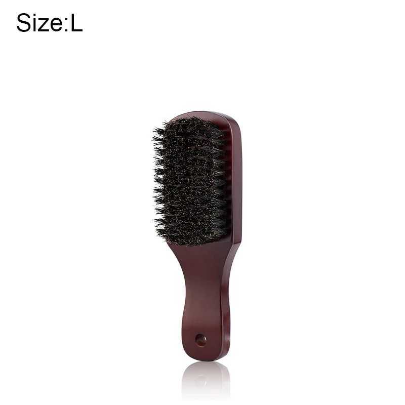 Mens beard brush wooden handle pig mane mouse cleaning brush anti-static barber hair comb shaving tools W241112