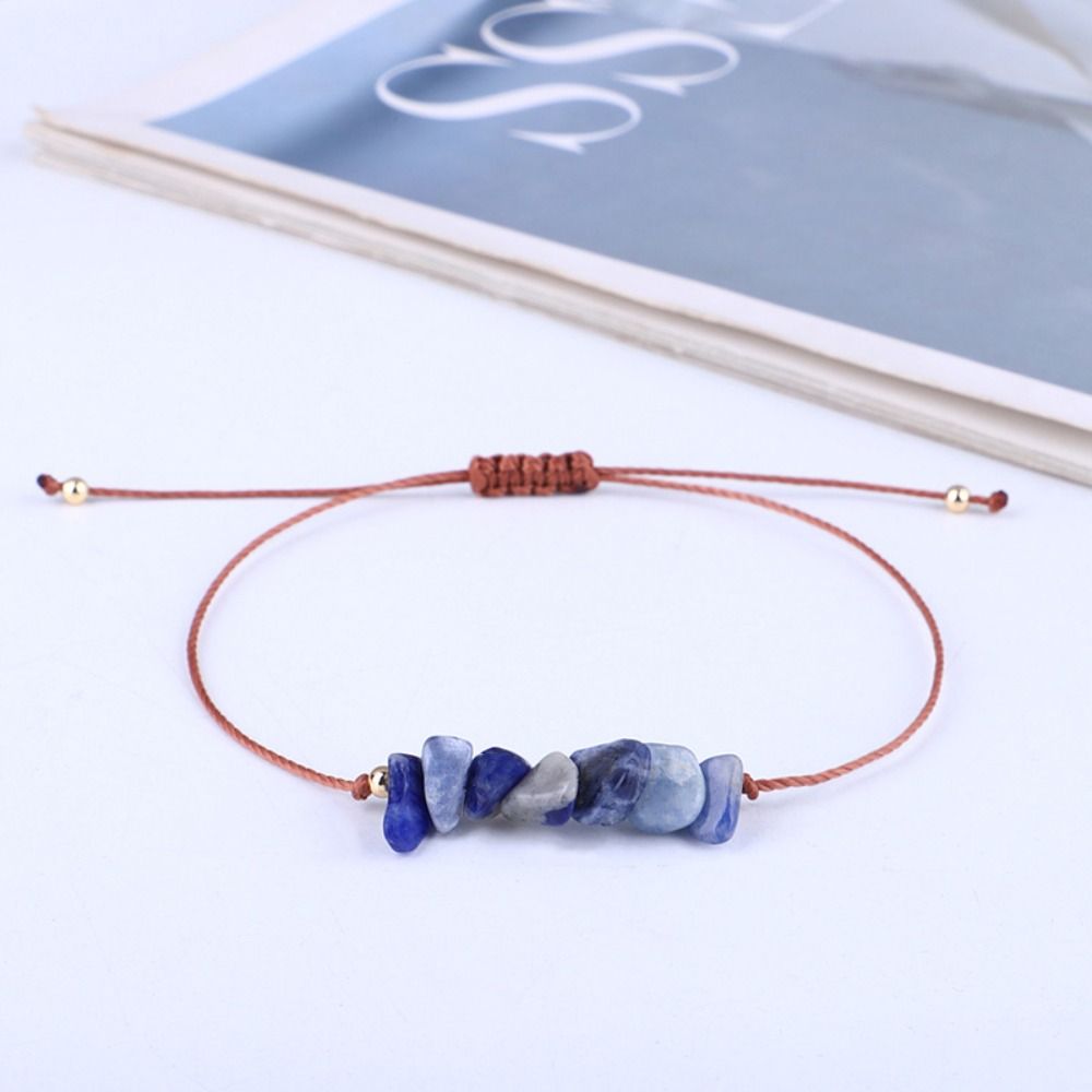 Stone Woven Rope Amethysts Beach Body Jewelry Bohemia Bracelet Crystal Gravel Bracelets Women Jewelry Accessories f5ec0