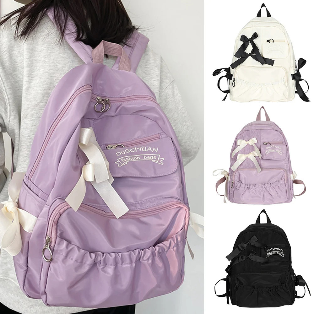 Fashion backpack canvas womens backpack anti-theft shoulder bag school bag teenage school backpack women Y2K 241111