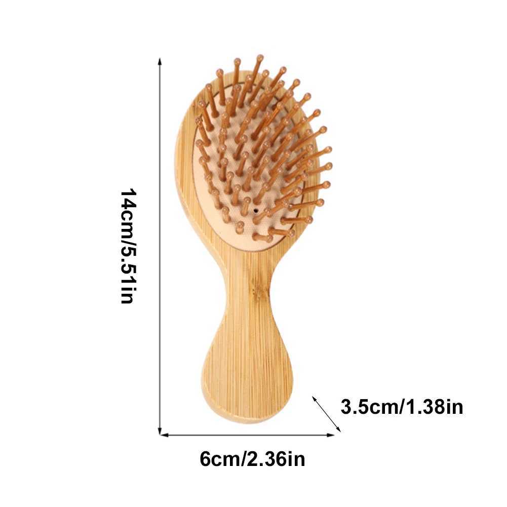 Bamboo Mini Airbag Comb Anti static Air Mat Hair Brush Reduce Hair Loss Care Styling Comb Female Styling Tool W241112