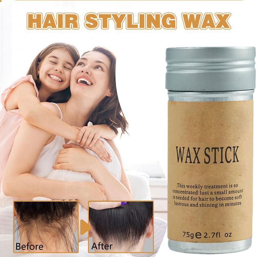 5PCS Broken Hair Artifact Hair Wax Stick Gel Cream Styling Hair Frizz Fixed Fluffy Children Men And Women Styling Wax 75G