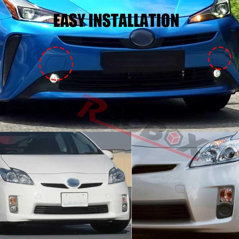 2Pcs Car Front Bumper Tow Hook Eye Cap Cover for Toyota Prius 2010 2011 2012 L&R 52128-47010 52127-47020 Accessories Replacement