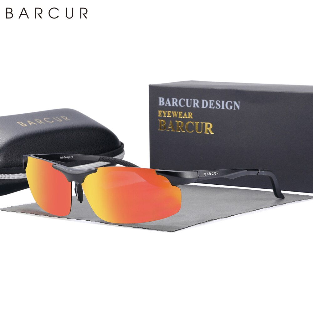 BARCUR Aluminium Magnesium Frame Brand Designer Sunglasses Frame Men Photochromic Rectangle Ultralight Eye Sport Eyewear f7a15