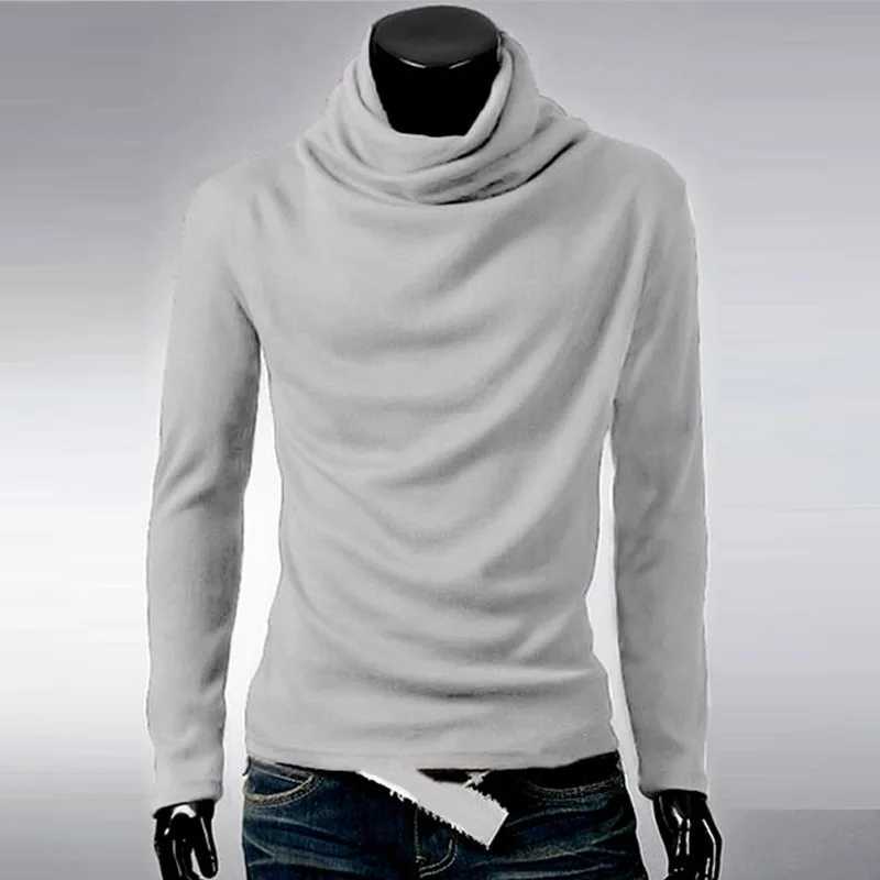 Winter New Mens Turtle Neck Sweater Solid Color Fashion Knitted Pulled Mens Casual Sweater Autumn Knitted MY278 W2411111