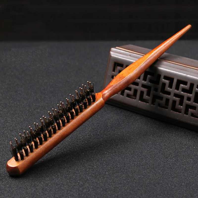 PCS Professional Salon Teasing Hair Brush Wood Thin Thread Comb Hair Brush Extended Hairstyle Tool DIY Kit W241112