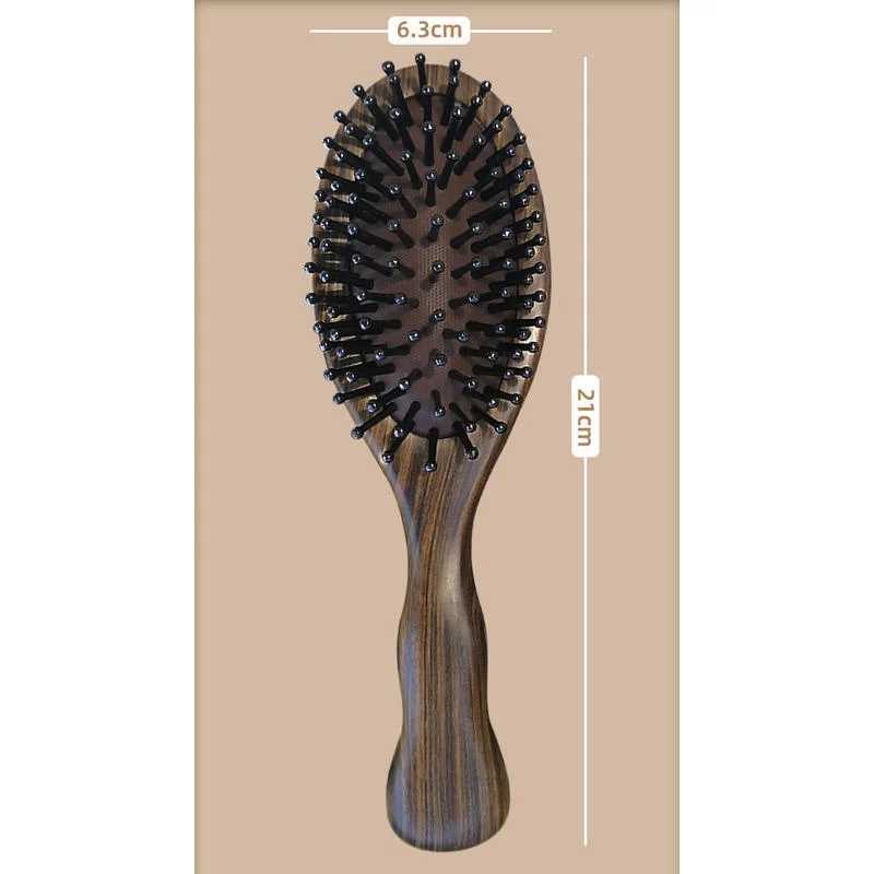 Hair comb natural wood brush anti-static and corner removal brush hair scalp massage comb air cushion styling tool W241112