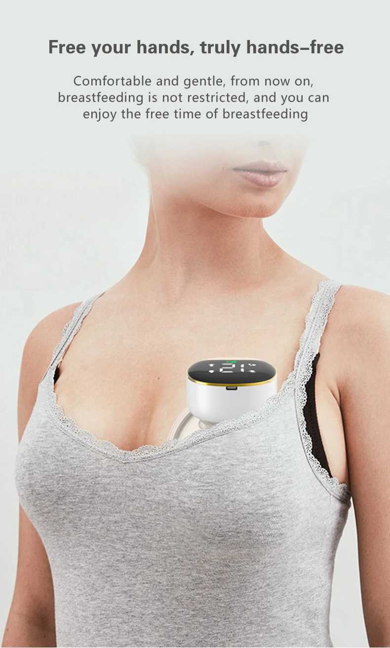 Breastpumps Breastpumps Hot Selling Rechargeable Portable Wireless Anti-reflux Breast Milk Hands-free Smart Electric Silent Usb Charging Breast Pump 2