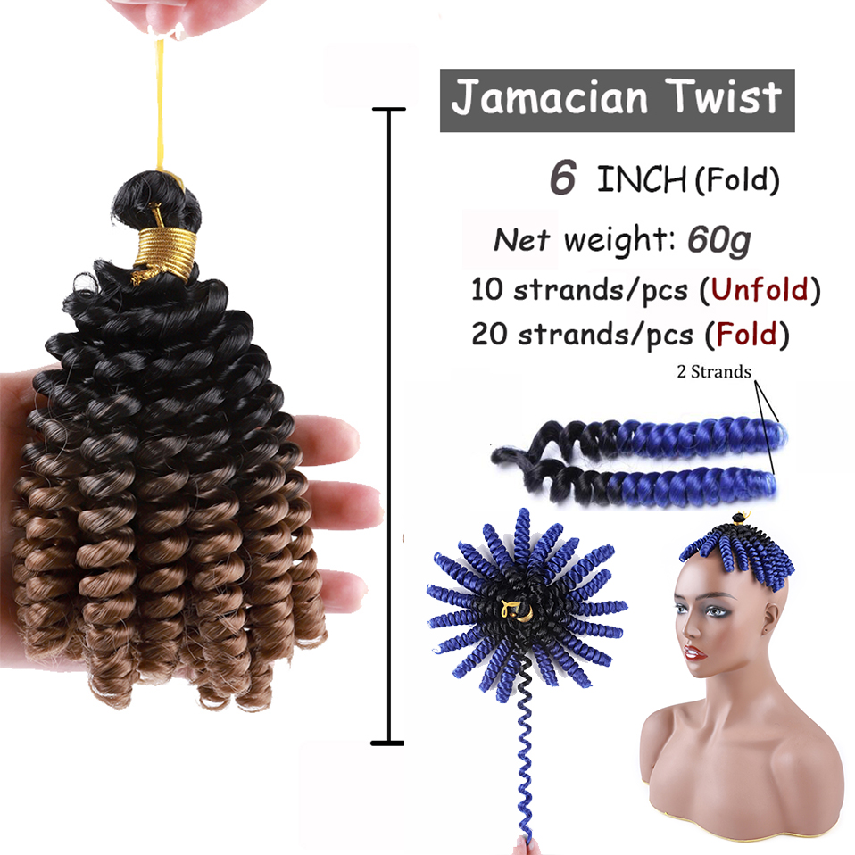 Benehair inch Short Jaican Braids Crochet Hair Synthetic Ombre Black Brown Wine Red Curly braids for black women 5