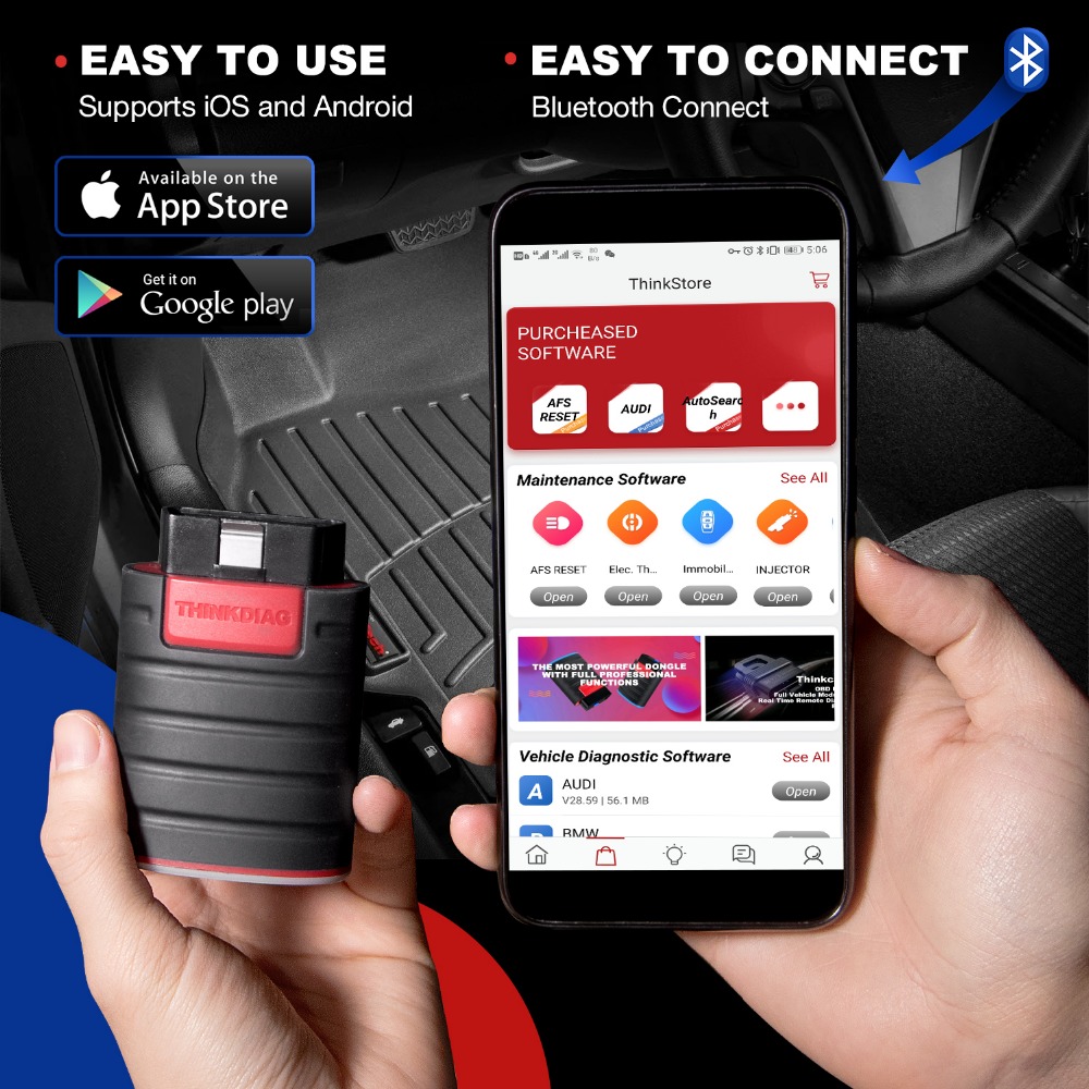 Boot Thinkdiag OBD2 Scanner New Thinkdiag All Software Free 15 Resets Professional Diagnostic Tools