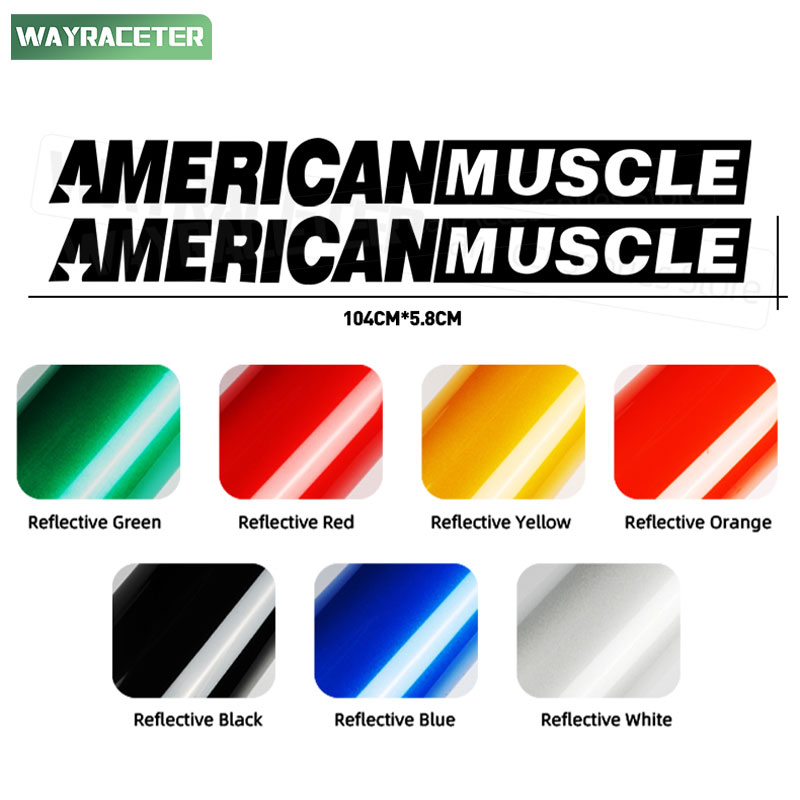 2 Pcs Reflective Front Windshield Windscreen Vinyl Rear Window Sticker For Ford Mustang F150 Ranger American Muscle Accessories