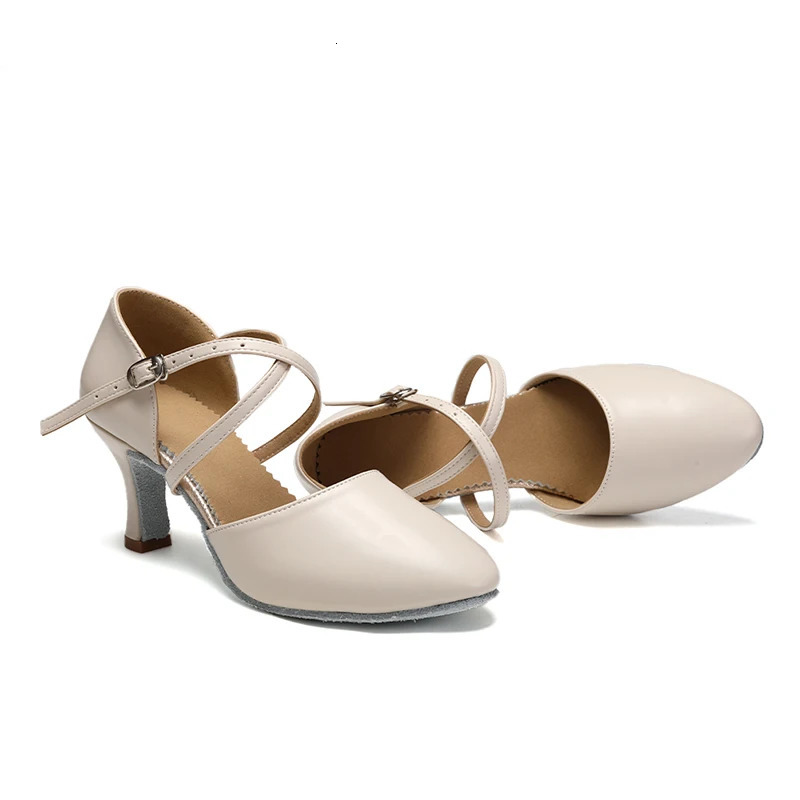 DKZSYIM Womens Dance Shoes Latin Party Tango Jazz Elegant Dance Shoes Lace Sole Closed Sole Microfiber Leather 7 Colors 241111