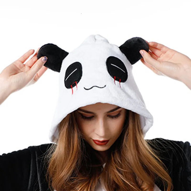 Winter Adults Kigurumi Animal Anime Panda Onesies Women Men Pajamas Onepiece Halloween Christmas Hooded Cartoon Onesie Costumes 241112