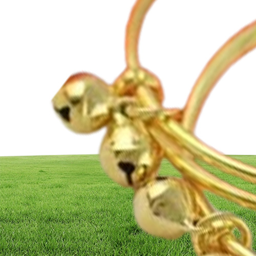 Jewelry Baby Bells Bracelet Bangles 24K Yellow Gold Color Bangles Bracelet for Babies Kids