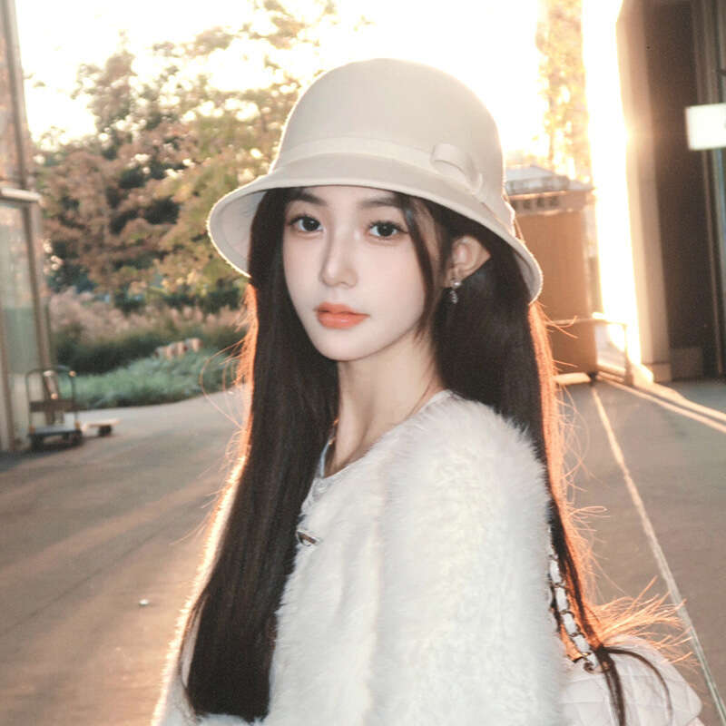 woolen hepburn style fisherman for children in autumn winter highend feeg small fragrance round top french style and socialite hat