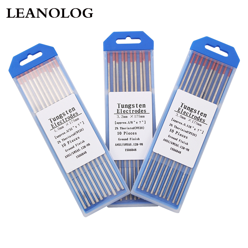 10pcs Red Color Code 175MM Tungsten Electrode Head Tungsten Needle/Rod for the TIG Welding Machine with TIG Function
