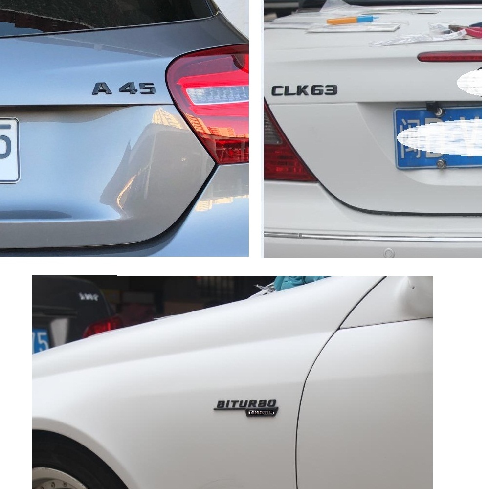 Matt Black Trunk Rear Letters Number Badges Emblems for Mercedes Benz R AMG MATIC CDI 5