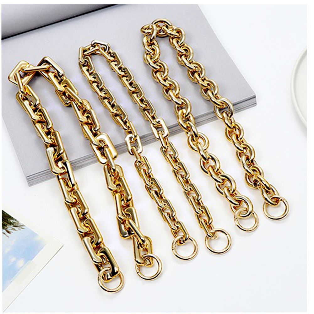 Sturdy Buckles Shining Handbag Accessory Replaceable Purse Chain Shoulder Bag Handle Metal Bag Strap Hardware Bag Belt