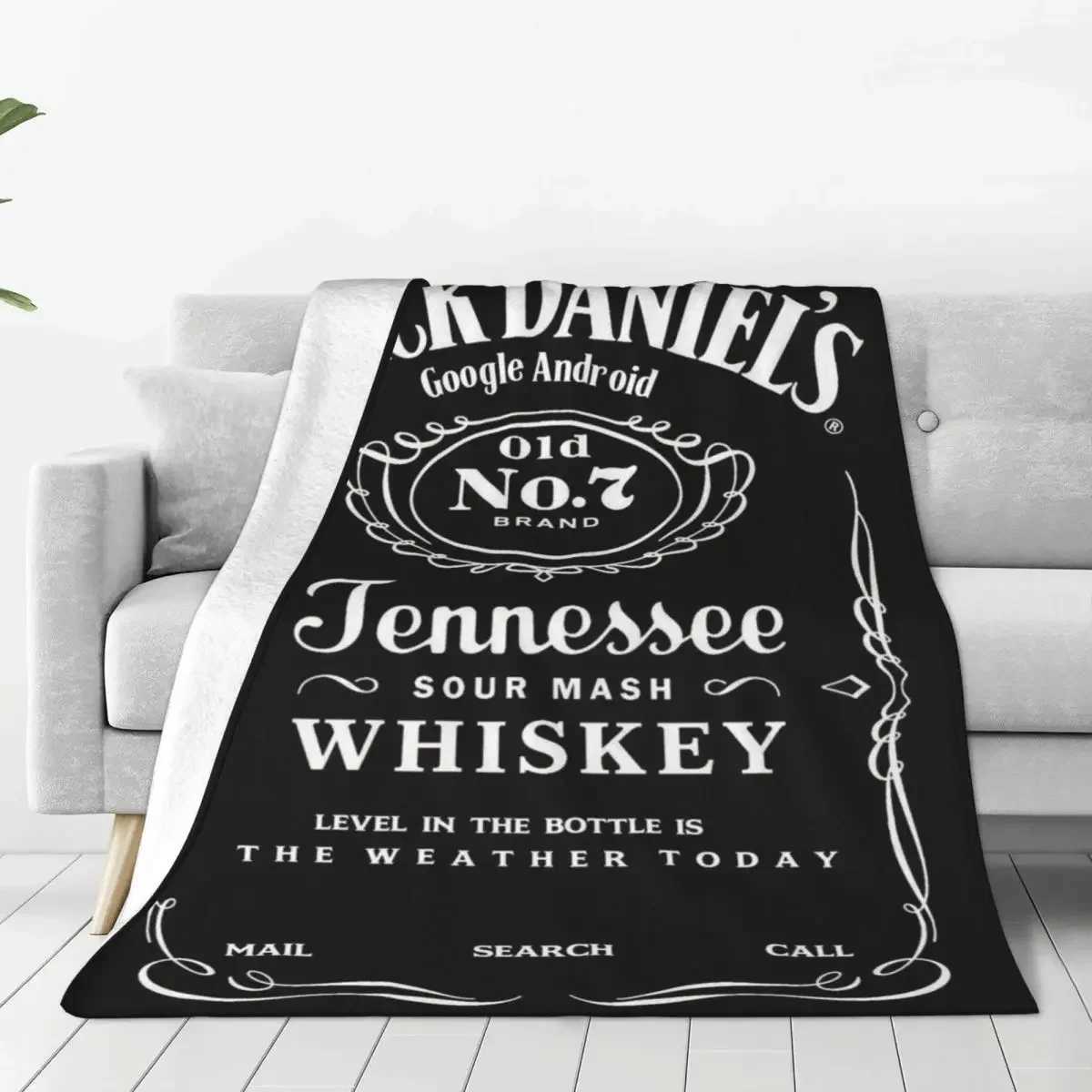 Jackdaniels American Whisky Blanket Flannel Autumn/Winter Multi-function Super Soft Throw Blanket for Sofa Car BedspreadsXJ241111