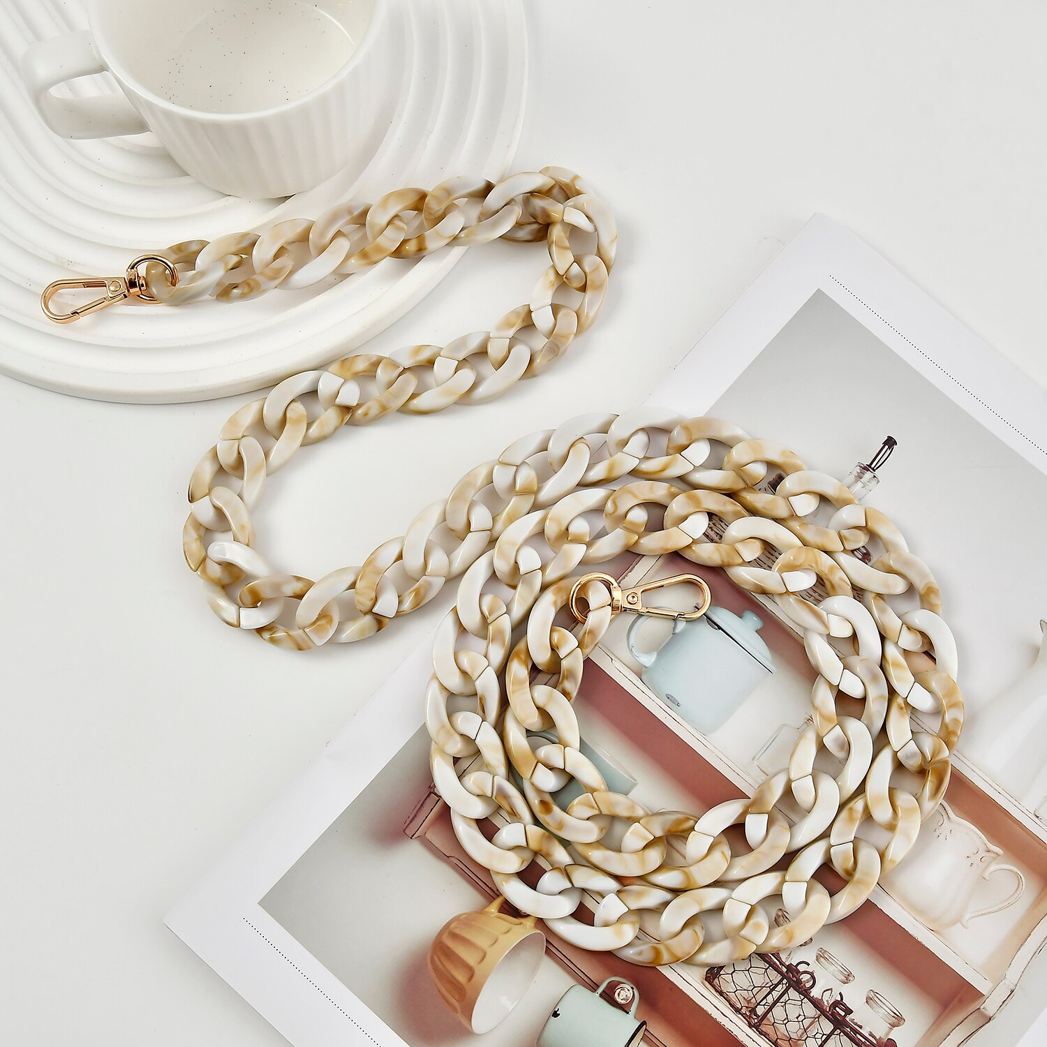 Multicolored Acrylic Bag Chain Bracelet Shoulder Chain Resin Mobile Chain Chain Chain Chain Acrylic Chain 61e12