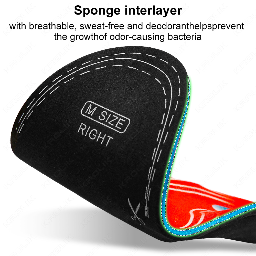 VTHRA Orthotic Arch Support Inserts Best Flat Feet Insoles EVA Orthopedic Sole for High Heel Plantar Fasciitis Men Woman Cushion