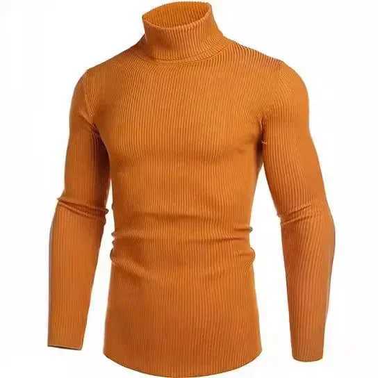 New mens warm sweater for winter 2024 European and American youth leisure turtle neck Plover knitted sweater. W2411111